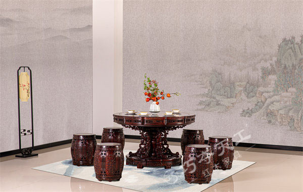 103圆台带花鼓凳