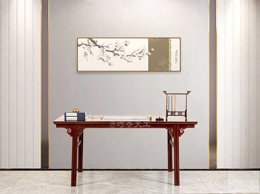 瓜棱腿 云纹画案